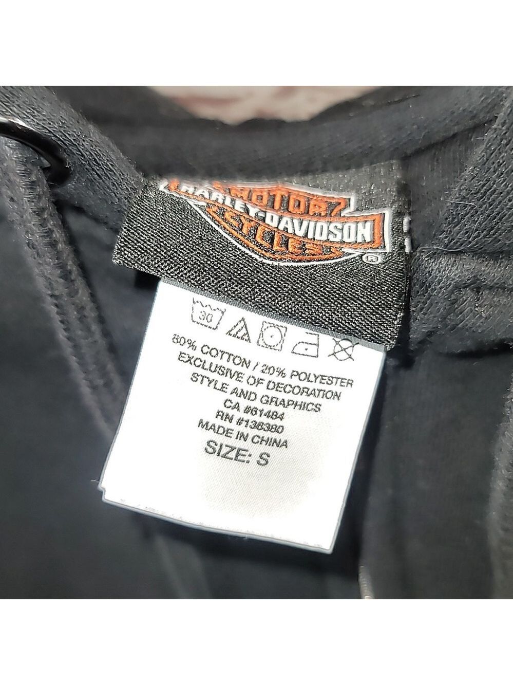 Harley davidson zip up hoodie Smoky mountains men's small - Picture 3 of 5